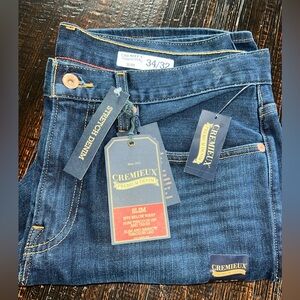 Cremieux Mens Premium Jeans 34x32 Slim Fit Stretch NWT Measures 35x31
